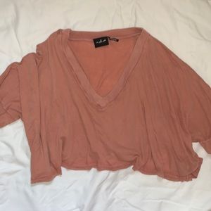 UO blush long sleeve crop top